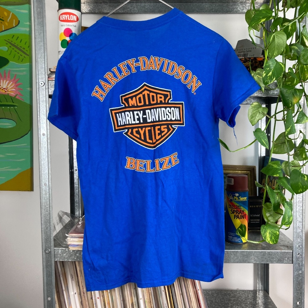 Vintage Harley Davidson Crest Logo T-Shirt Belize